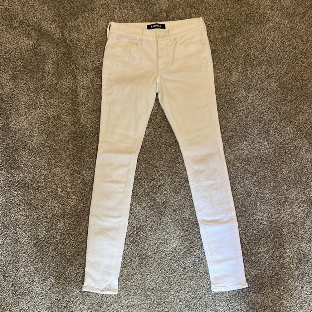 4 Long Never Worn White Skinny Jeans